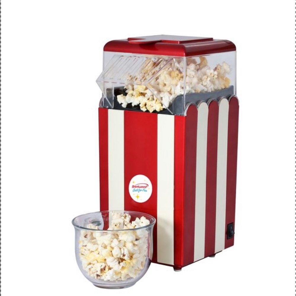 Brentwood Classic Striped 8 cup hot Air popcorn maker